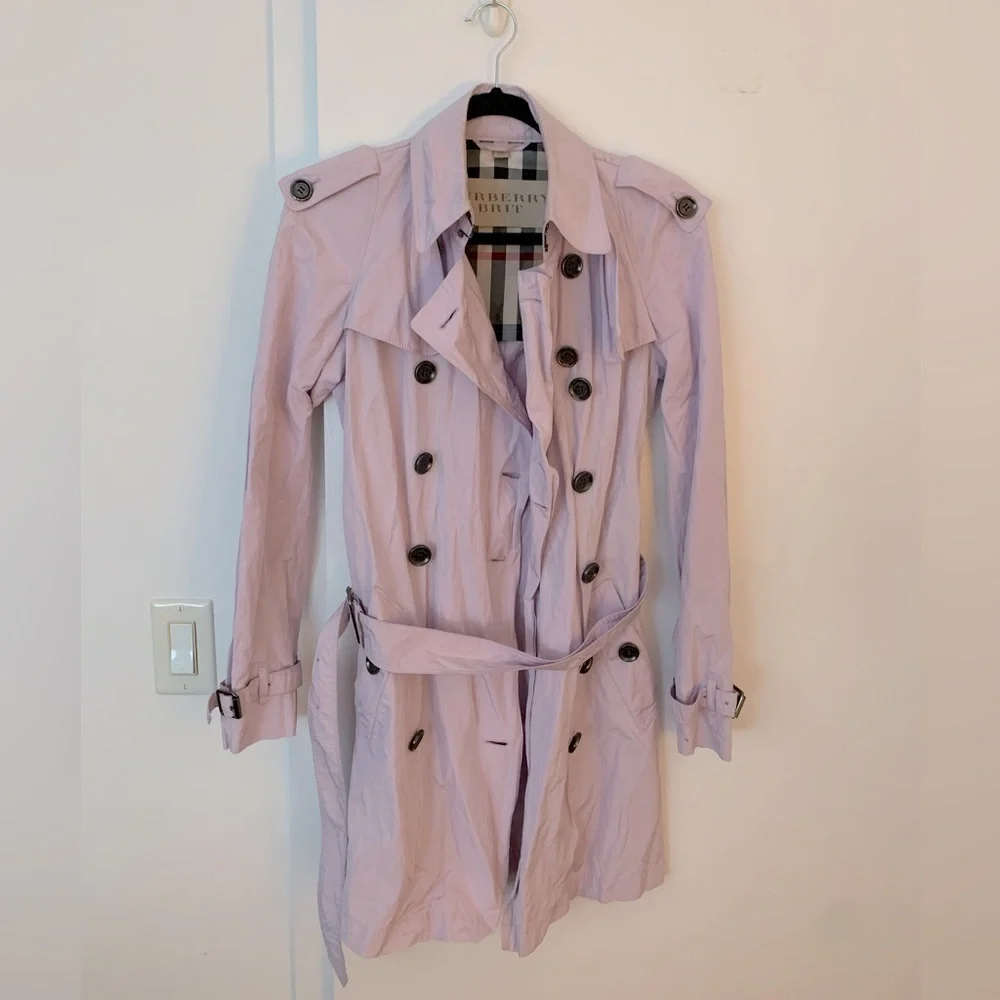 Burberry lavender lilac trench coat - Picture 2 of 7